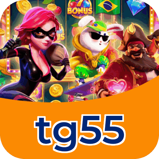 Interface do aplicativo tg55 mostrando jogos disponíveis no iOS e Android